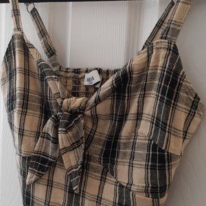 Chic Plaid Crop/Cami Top